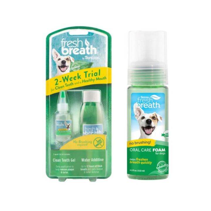 Tropiclean Fresh Breath 2 Week Trial Kit / Oral Care Foam For Dogs Lazada