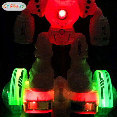 CYF RoboCop Dancing Walking Robot Musical Baby Toy With Music And LED Colorful Light