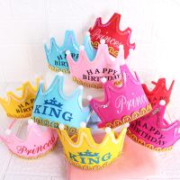 Happy Birthday King Hats Headband Baby Shower Boy Kids Xmas Decorations Supplies