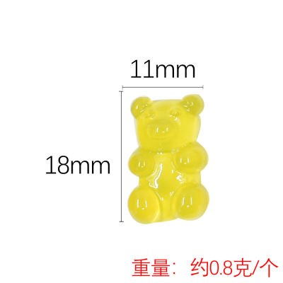 [COD] อีพ็อกซี่หมีเรซิ่นอุปกรณ์เสริมเกาหลีจำลองหมีน้ำตาลเครื่องประดับหัวต่างหูจี้เครื่องประดับ -J1