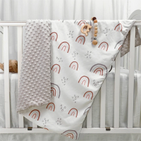 ผ้าห่มเด็ก Unisex ทารกแรกเกิดหนา Super Soft Comfy Rainbow ผ้าห่มสำหรับเด็กวัยหัดเดิน Baby Nursery Bed ผ้าห่มรถเข็นเด็ก Crib Sheet