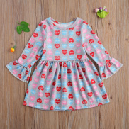 Clearance Heartandsoul- Baby Girl Dress with Long Flared Sleeves LOVE