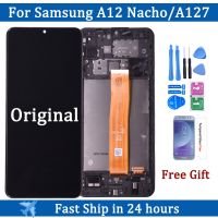 6.5"Original For Samsung Galaxy A12 Nacho A127 LCD with frame Touch Screen Digitizer LCD For Samsung SM-A127F A127F/DS Display Projector Screens