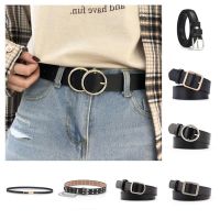 COD SDFERYRTUTYUY Vintage Women Metal Double G Buckle Leather Waist Belt