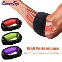 BraceTop 1PC Tennis Elbow Brace for Tendonitis Forearm Pain Golf Elbow Support Arm Strap Band with Compression Pad for Men Women Adhesives Tape