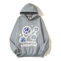 High Street BR New Fashion Universe Connection Foam Graffiti Print Loose Relaxed Long Sleeve Hoodie