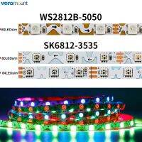 6มม. แคบ PCB S รูปร่างยืดหยุ่นฟรีดัด WS2812B 5050 SK6812 3535 SMD แอดเดรสพิกเซล LED Strip 6084 Ledsm 5V 12V DC