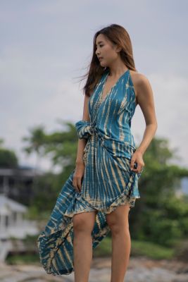 Raya Classy Dress - Marine sandybrown.bkk