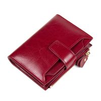 Female Wallets Leather Wallet Women Fashion Short Anti Theft RFID Credit Card Holder Ladies Purse Wallet