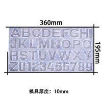 แม่พิมพ์ตัวอักษรซิลิโคนใส1ชิ้นพวงกุญแจแม่พิมพ์เค้กเรชินซิลิกาเจลอีพ็อกซี่เครื่องมือหล่อจี้ประดับ Diy