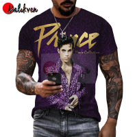 Rogers (สต็อกเพียงพอ) Prince Nelson Print 3D T-shirt Men Women Casual Harajuku Style Short Sleeve Tshirt Hip Hop Streetwear Oversized T Shirtคุณภาพสูง size:S-5XL