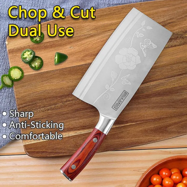 Asian Kitchen Knife Cleaver Chinese Kitchen Knife 7Inch Chefs Knife Chopping Knife