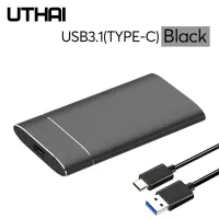 UTHAI T37 MSATA เป็น USB3.0อะแดปเตอร์อะลูมินัมอัลลอยกล่อง HDD SATA เอสเอสดีขนาดเล็กเป็น USB3.1 Type-C เคส HDD สำหรับกล่อง Sata3ขนาด1.8นิ้ว