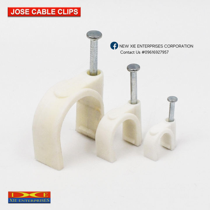 PVC Cable Clips (6,7,9,10,12,14 & 25mm) / Cable Wire Clip / Hardware