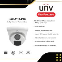 UNIVIEW กล้องวงจรปิด 2 ล้านพิกเซล รุ่น UAC-T112-F28 2MP HD Fixed IR Mini Turret Analog Camera