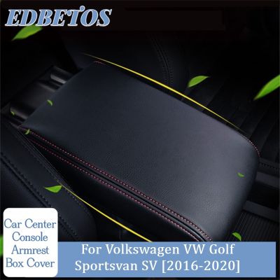 huawe Car Armrest Box Cover For Volkswagen VW Golf Sportsvan SV 2016-2020 Cover Armrest Mat Dust-Proof Cushion Interior Accessories
