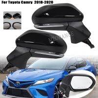 กระจกมองหลังสำหรับ Toyota Camry 2018 2019-2021กระจกประตูปีกข้างรถยนต์อุปกรณ์เสริมเลนส์กระจกสัญญาณไฟจุดบอด