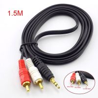 3.5mm Plug Jack Connector to 2 RCA Male Music Stereo Audio Adapter Cable Audio AUX Line for Mp3 Phones TV Sound Speakers H10