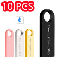 10 Pcs Free Custom LOGO Metal Pen drive Pendrive 128GB 64GB 32GB Usb flash drive 16GB 8GB 4GB USB stick Flash memory flash drive