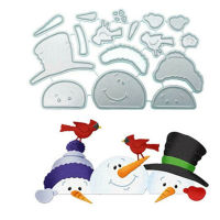 10*6.7 ซม.Snowman ชุดตัดโลหะตาย Stencils สำหรับ DIY Scrapbooking/อัลบั้มรูปตกแต่งลายนูน DIY กระดาษการ์ด-ygdds