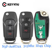 KEYYOU 34BTN รถรีโมทคอนลสำหรับ Ford Escort Fusion 2013-2016ชิป ID49 315 Mhz FCCID N5F-A08TAA สมาร์ทพลิกพับ Key