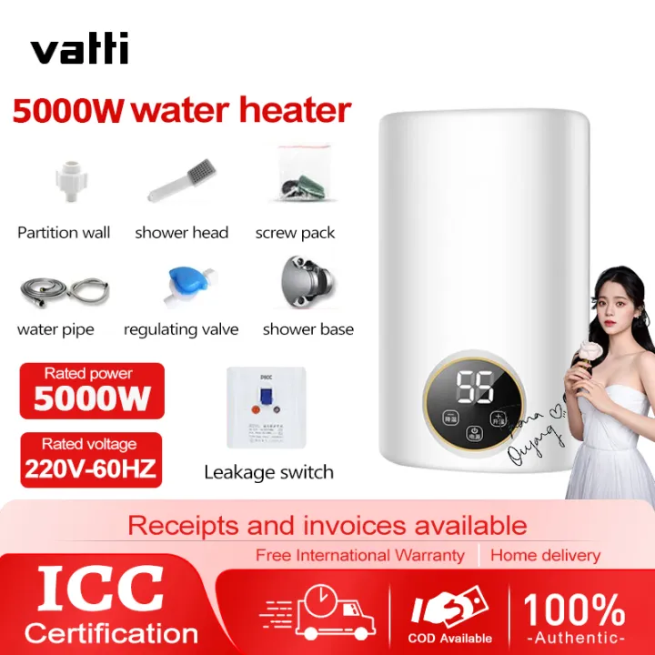 VATTI 5000W instant electric water heater constant temperature ...