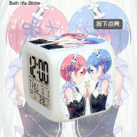 3d ปลุก Rem Ram นาฬิกา RE ชีวิตในโลกที่แตกต่างกันรูปแบบศูนย์ไฟกลางคืนเด็กนาฬิกาปลุก Led นาฬิกาดิจิตอลนาฬิกาตั้งโต๊ะเด็กของขวัญ