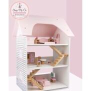 Doll House - Đồ chơi nhà búp bê gỗ 3 tầng cho bé gái tự do sáng tạo