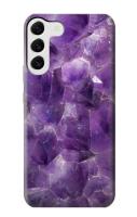 เคสมือถือ Samsung Galaxy S23 Plus ลายพิมพ์กราฟิคอเมทิสต์ควอตซ์สีม่วง Purple Quartz Amethyst Graphic Printed Case For Samsung Galaxy S23 Plus