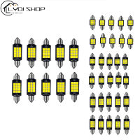 หลอดไฟ LED 10ชิ้นโคมไฟหลังคา Canbus ปลายสองด้าน1260 9W 900lm อะไหล่ไฟอ่านหนังสือภายในความสว่างสูง