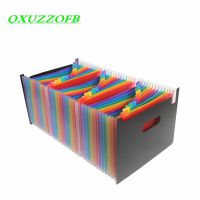 24 48 Layers A4 Document Standing Accordions Pockets Expanding File Folder Waterproof Organizer Bag Business Office Stationery