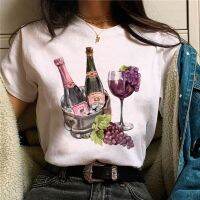 Champagne Veuve เสื้อยืด Clicquot Demi-Sec อะนิเมะสตรีทแวร์เสื้อตัวบนเสื้อผ้าญี่ปุ่นดีไซเนอร์หญิง