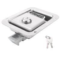 Paddle Slam Latch with Lock &amp; Key Travel Trailer Lock Stainless Steel RV Door Latch Heavy Duty Flush Mount Handle Latch