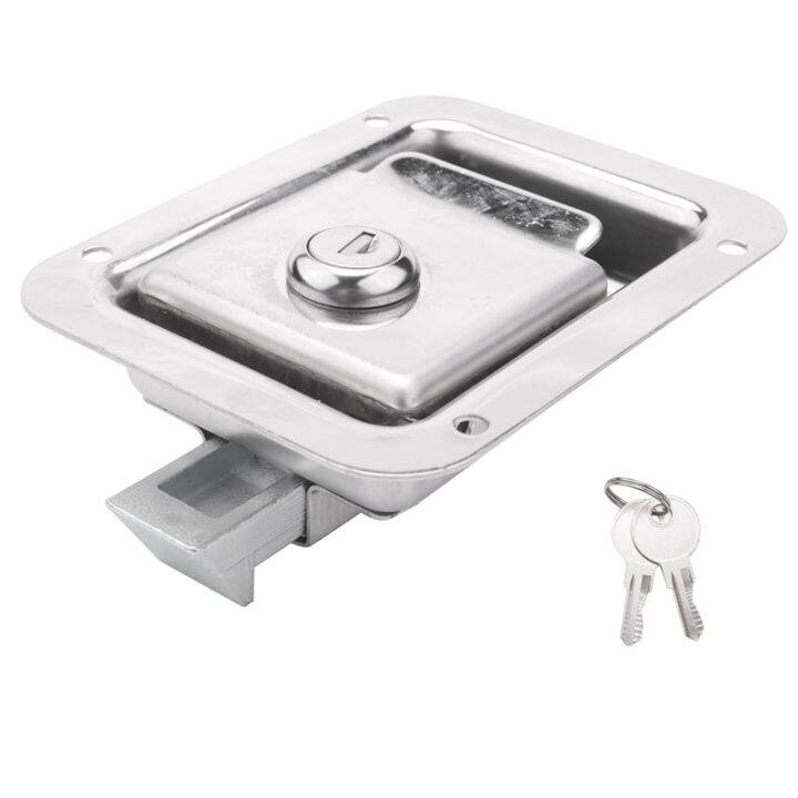 Paddle Slam Latch with Lock & Key Travel Trailer Lock Stainless Steel