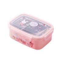 Stainless Steel And PP Leak-Proof Lunch Boxes Lunch Boxes With A Spoon Convenient StudentTH