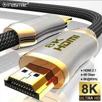 {Enasmile Store} Inasmile 8K HDMI 2.1สายเคเบิลสำหรับ Xiaomi กล่องทีวีฮับ USB PS5ความเร็วสูงพิเศษการรับรอง60Hz 48Gbps EARC Dolby Vision HD