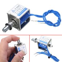 JF-0826B 12V/2A เปิดกรอบ Solenoid รีเซ็ต10มม. กดดึงประเภทอิเล็กทรอนิกส์ DC Electromagnet สำหรับเครื่องสิ่งทอจำหน่าย Mayitr