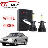 ชุดหลอดไฟหน้า 6000K 80W 12V สีขาว สําหรับ Sentra N16 2000-2012-2x Accessories