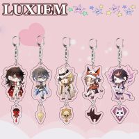 Anime Luxiem Ike Luca Mysta Shu Vox Anime Virtual Cartoon Character Keychain Acrylic Interlayer Key Chain VTuber Pendant Picture Hangers Hooks