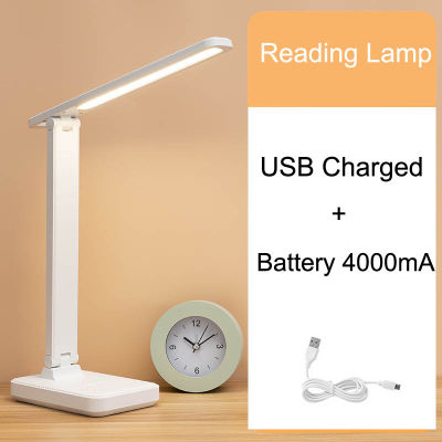 USB Charge LED Student Desk Lamp Dimmable 3000-6000k Table Light Touch Switch Foldabel Night Lighting