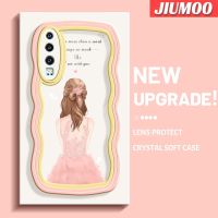 เคส JIUMOO สำหรับ Huawei P30 P30 Pro P30 Lite เคสแฟชั่นดีไซน์ใหม่ Belakang Gadis สร้างสรรค์เคสโปร่งใสลายกล้องถ่ายรูปซิลิกาเจลฝาครอบป้องกันขอบลอนเคสมือถือกันกระแทกแบบใสนิ่ม