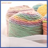 CAYCXT SHOP 100grams หนา ผ้าพันคอ DIY เบาะโซฟา สีรุ้ง ทอมือ ถักโครเชต์ ฝ้าย เส้นด้ายขนสัตว์