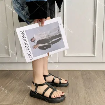 Strappy discount rubber sandals