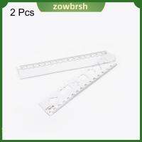 ZOWBRSH 2pcs พับเก็บได้ เครื่องมือวัดขนาด ยืดหยุ่นได้ ใสสะอาด ไม้บรรทัดสำหรับผู้ปกครอง โปร่งใสโปร่งใส เซนติเมตรหน่วยเซนติเมตร ไม้บรรทัดโลหะสำหรับตกแต่ง ออฟฟิศสำหรับทำงาน