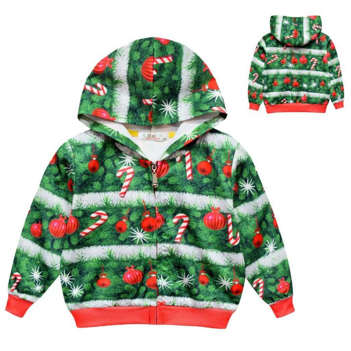 จ่ายเงินปลายทางได้-kame-ชุดคริสมาส-เสื้อแจ็คเก็ตเด็กซิปคาร์ดิแกนคลุมด้วยผ้าเด็กชุดคริสต์มาสชุดวันเกิด-w1468
