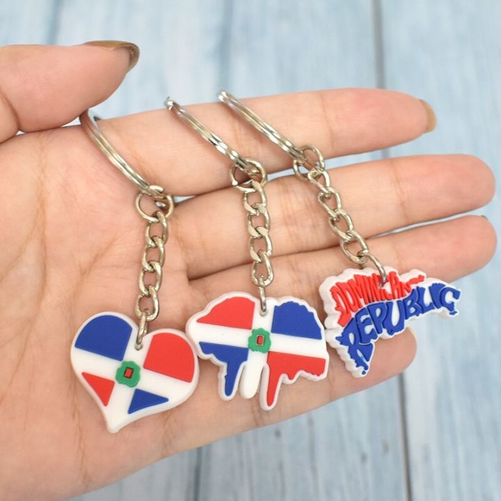1pcs-fashion-dominican-pvc-keychain-national-flag-dominican-pendants-diy-women-men-jewelry-car-key-chain-ring-gifts-key-chains
