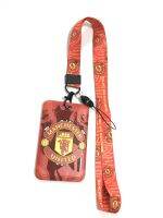 MAN U ที่ใส่บัตร ซองใส่บัตร ที่ใส่บัตร พร้อมสายคล้องคอ(2cm) ลาย แมน ยูไนเต็ด แดง สายแดง สำหรับบัตร 5.5x8.5cm (body 7x11cm) สวยงาม น่าใช้งาน by  3985  shop