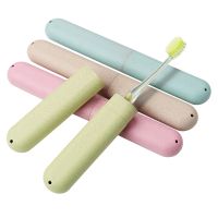 1pc Portable Travel Toothbrush Box Toothbrush Tube Cover Case Dustproof Wheat Straw Health Tooth Brushes Protector