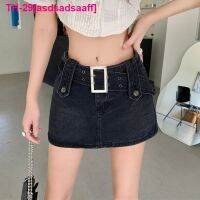 asdsadsaaff HOUZHOU-micro saia sexy punk denim para mulheres skort y2k cinto coreano cintura baixa fino กางเกงยีนส์ preto กางเกงขาสั้น streetwear egirl verão