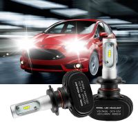 2Pc ไฟฉายคาดศีรษะ LED ไฟหน้า H7 80W หลอดไฟสำหรับ ford Fiesta ปี2009-2017อุปกรณ์เสริม